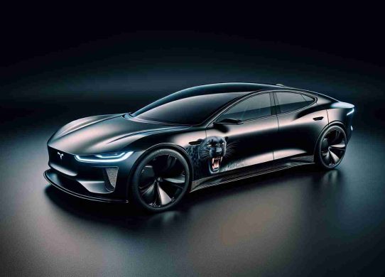 Create a high-definition, realistic image of a bold, innovative electric car designed by a well-known luxury automobile company, that's known for its panthera-themed branding. The car should appear sleek, modern, and environmentally-friendly. The image should elicit strong reactions, either of deep admiration or discomfort, reflecting the division often observed in the public's response to radical innovations.